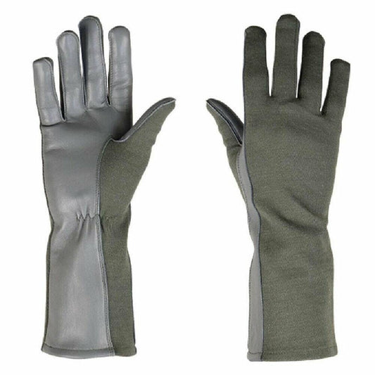 AbilityOne 8415010402012 Summer Flyer Gloves, Leather, Sage Green