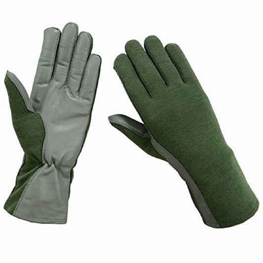 AbilityOne 8415014828420 Summer Flyer Gloves, Leather, Sage Green