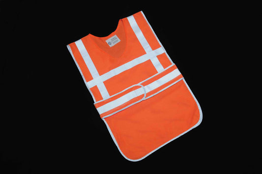 AbilityOne 8415015984865 Class 2 Ansi 107-2010 Compliant Safety Vest - Pullover - Osfa - Orange/Silver Trim