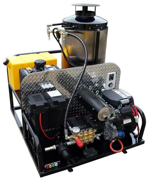 CAM Spray P00690 Skid Mount Diesel Fired Gas Powered 5.5 gpm, 4000 psi Hot Water Pressure Washer