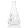 Globe Scientific 8431000 Flask Erlenmeyer Globe Glass 1000mL Heavy Duty Narrow Mouth Dual Graduations ASTM E1406 1/Box