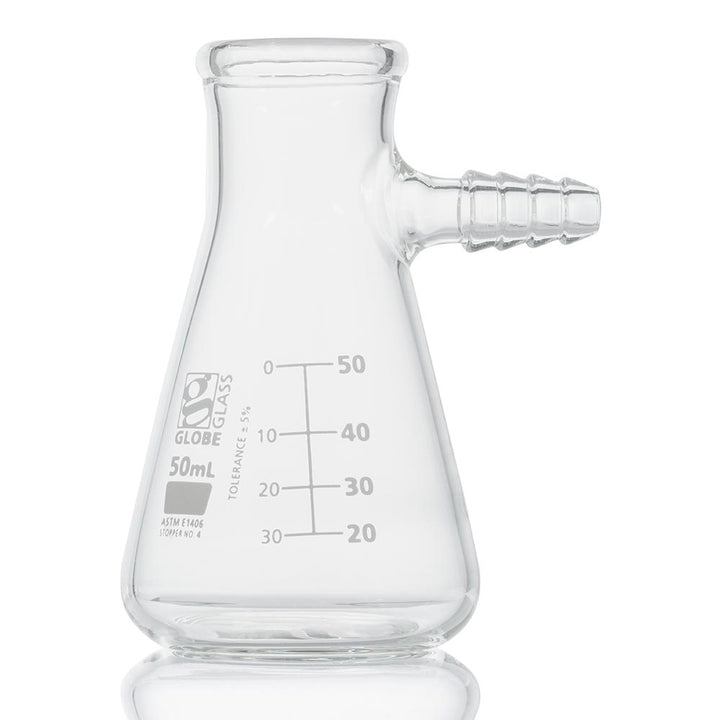 Globe Scientific 8452000 Flask Filter Globe Glass 2000mL Dual Graduations ASTM E1406 1/Box