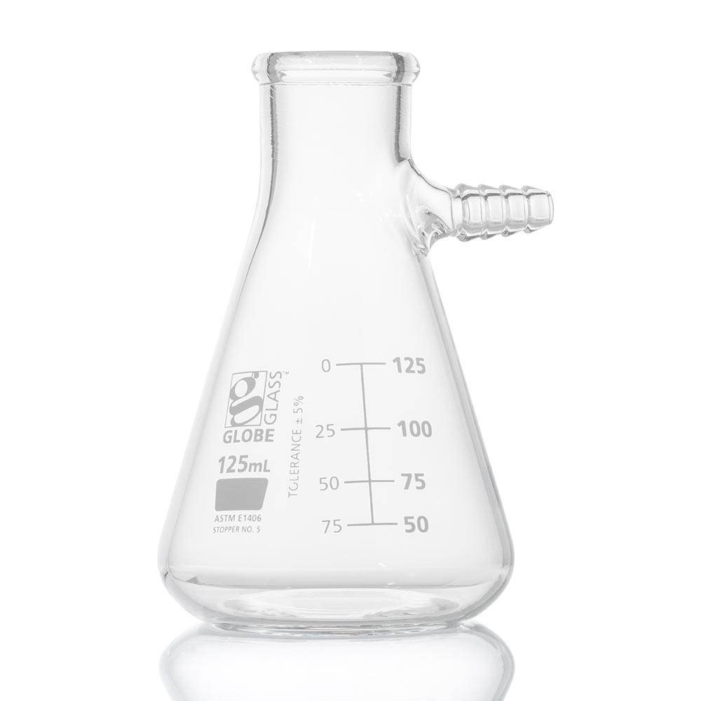 Globe Scientific 8454000 Flask Filter Globe Glass 4000mL Dual Graduations ASTM E1406 1/Box