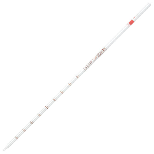 Globe Scientific 8500002 Pipette Serological Globe Glass Reusable 2mL Class A To Deliver (TD) 0.1 Graduations Green Band 6/Box