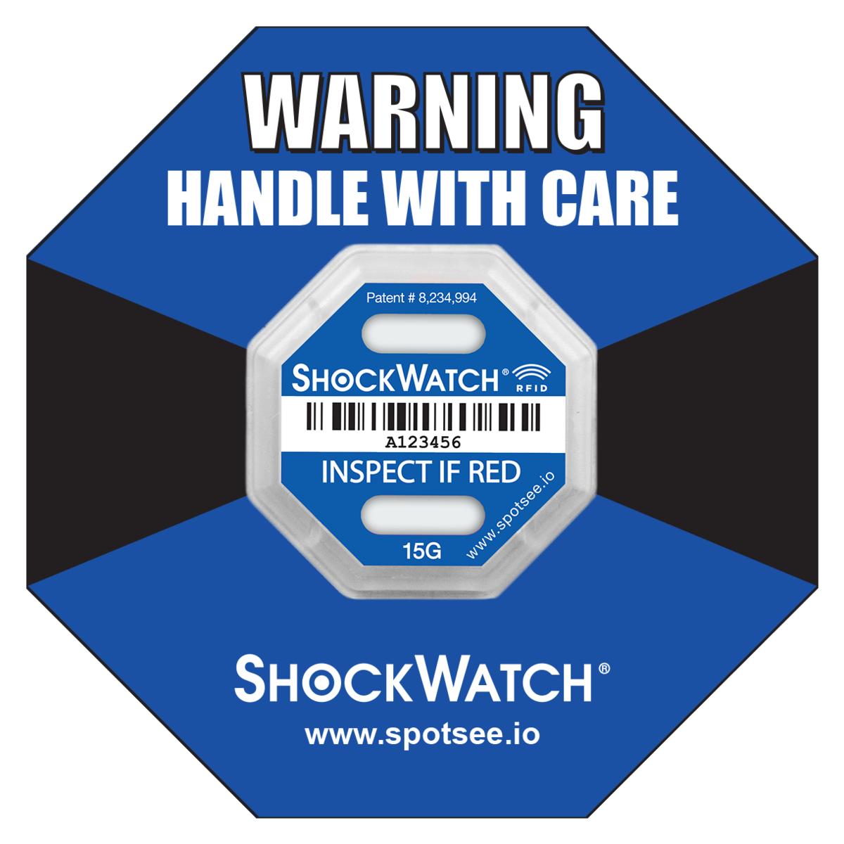 SpotSee SWRFID-15G ShockWatch RFID 15G (Blue)