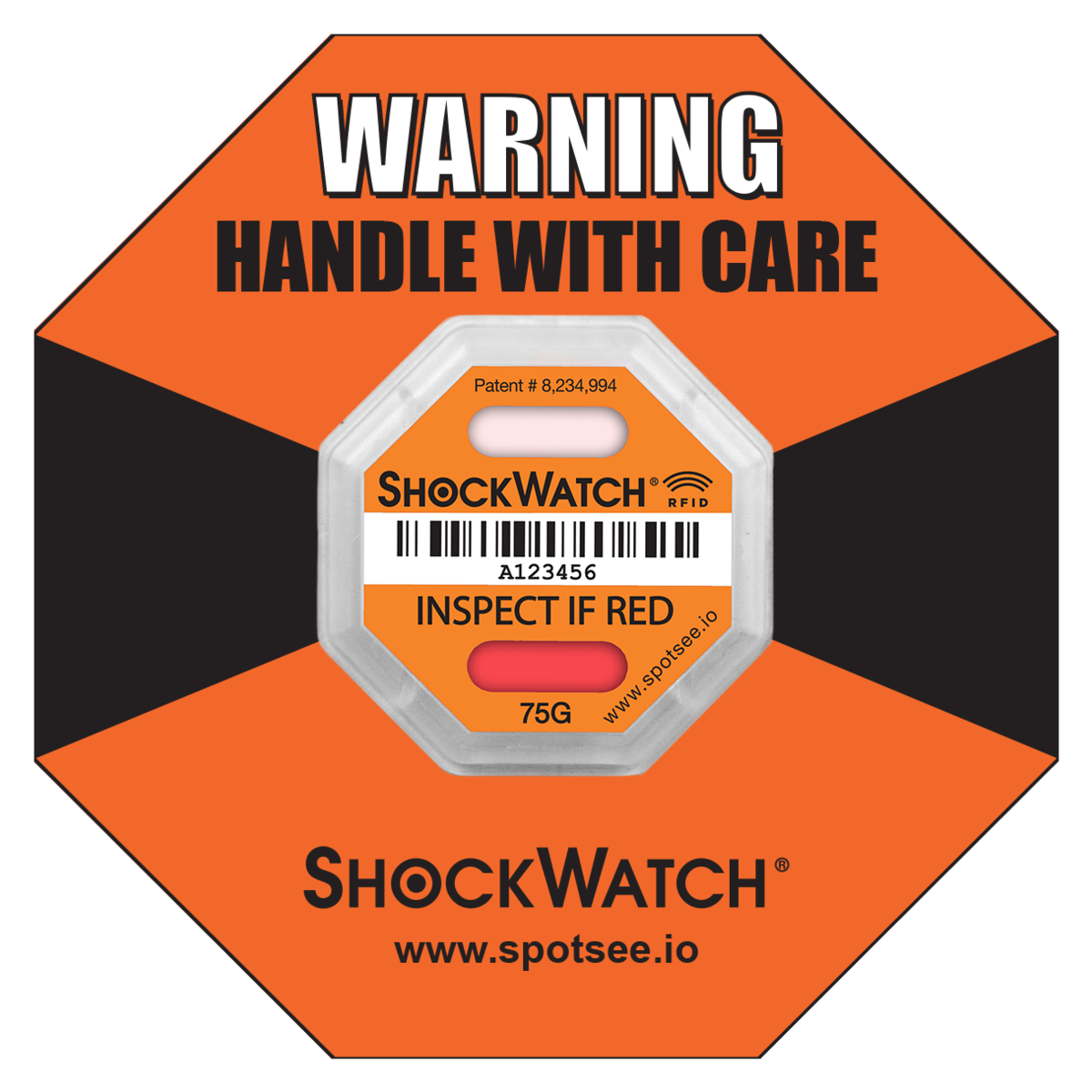 SpotSee SWRFID-75G ShockWatch RFID 75G (Orange)