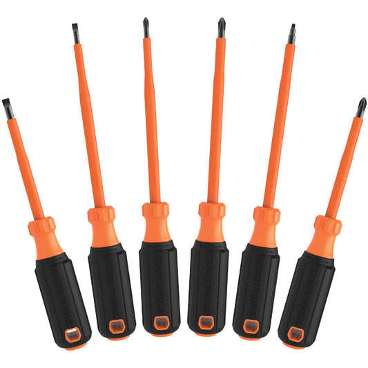 Klein Tools 85076INS Screwdriver Set, 1000V Insulated, 6-Piece