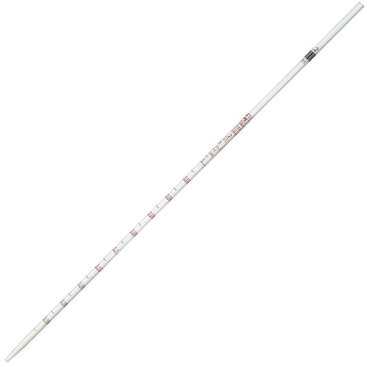 Globe Scientific 8510000A Pipette Serological Globe Glass Reusable 0.2mL To Deliver (TD) 0.01 Graduations Black Band ASTM E1044 6/Box