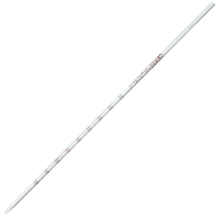 Globe Scientific 8510010 Pipette Serological Globe Glass Reusable 10mL To Deliver (TD) 0.1 Graduations Orange Band ASTM E1044 6/Box