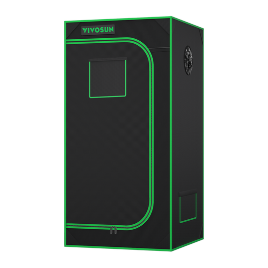 Vivosun Grow Tent 2x2 S224, 1-2 Plants Use, 600D Light-proof Oxford, 24' x 24' x 48', For Indoor Plants Growing
