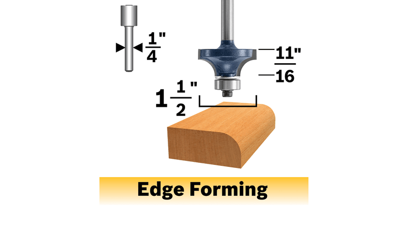 Bosch 85297MC 1/2 In. X 11/16 In. Carbide-Tipped Roundover Router Bit