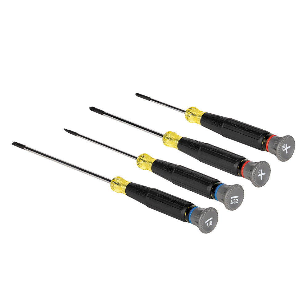 Klein Tools 85615 Precision Screwdriver Set, Slotted, and Phillips 4-Piece