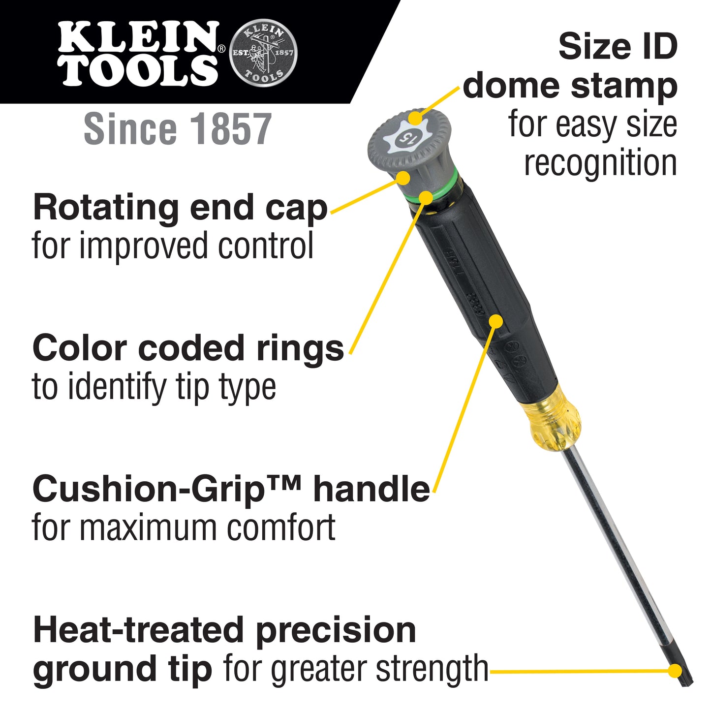 Klein Tools 85616 Precision Screwdriver Set, TORX® 4-Piece