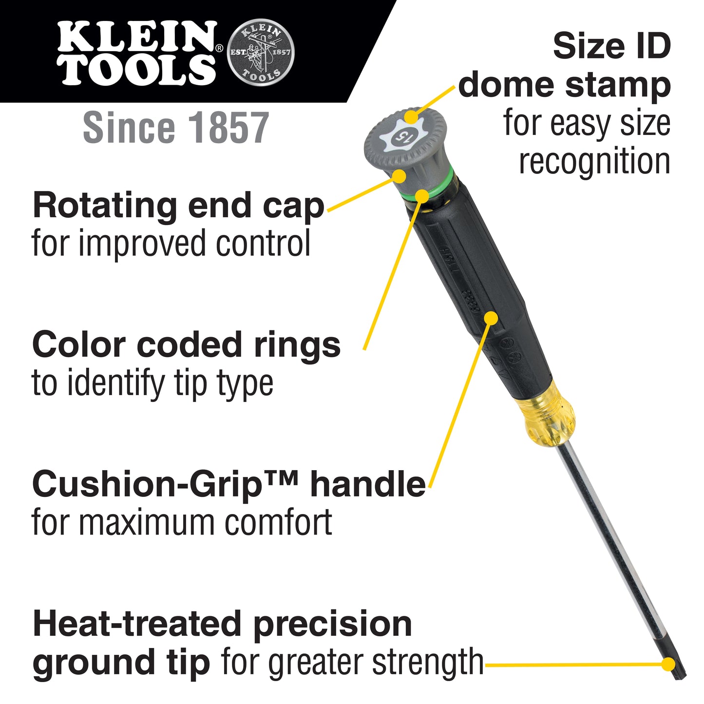 Klein Tools 85617 Precision Screwdriver Set, Slotted, Phillips, and TORX® 8-Piece