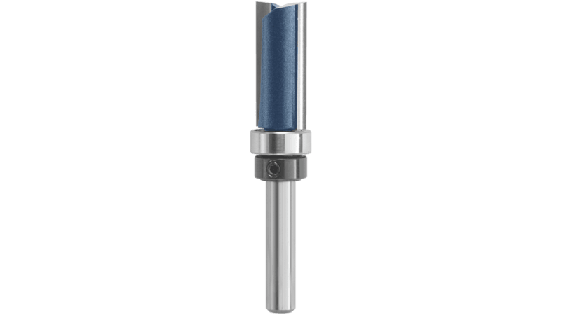 Bosch 85680MC 1/2 In. X 1 In. Carbide-Tipped Double-Flute Top-Bearing Straight Trim Router Bit