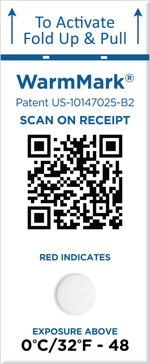 SpotSee WM 0/32-SQ WarmMark QR 0C/32F 48 Hour Single Window