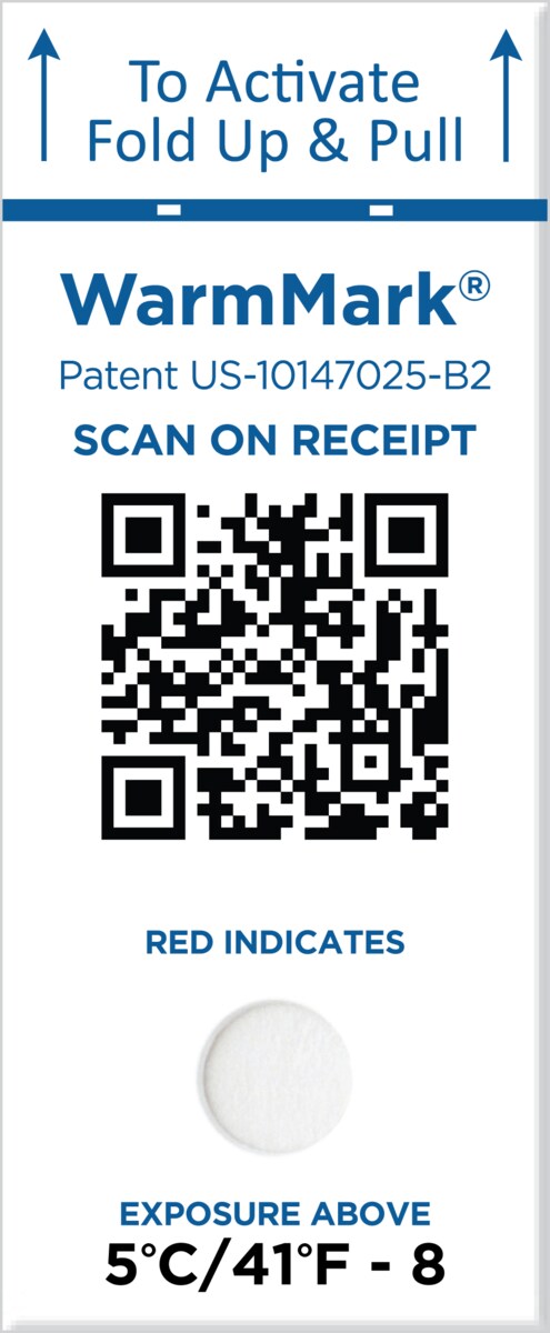 SpotSee WM 5/41-SQ WarmMark QR 5C/41F 8 Hour Single-Window