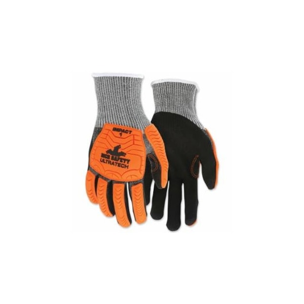 MCR SAFETY UT1952L MCR Safety UT1952 UltraTech A4/Impact Level 1 Mechanics Knit Gloves