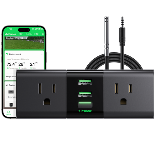 Vivosun GrowHub A22 Controller with Temperature and Humidity Sensor Probe, Compatible with Vivosun App for Grow Tent