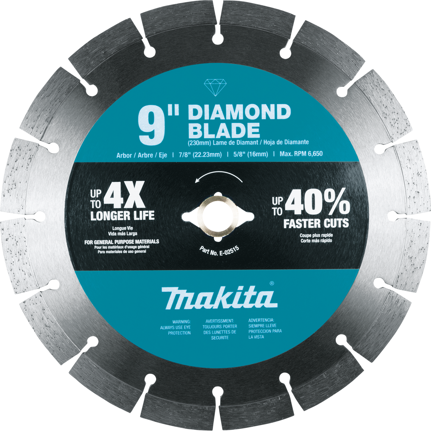 Makita E-02515 9" Diamond Blade, Segmented, General Purpose