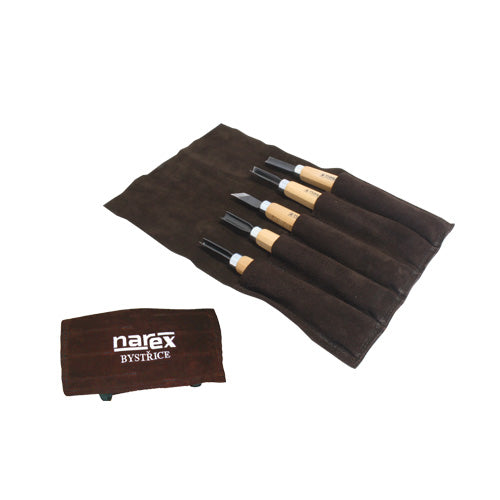 Narex Tools 869300 Set Of Carving Chisels Start In Leather Tool Roll