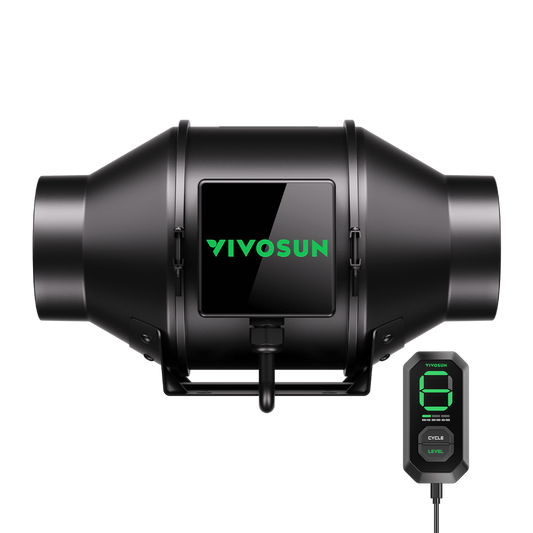 Vivosun AeroZesh G4 Inline Fan 4' with E12 Speed Controller, PWM-Controlled EC Fan for Grow Tent Ventilation