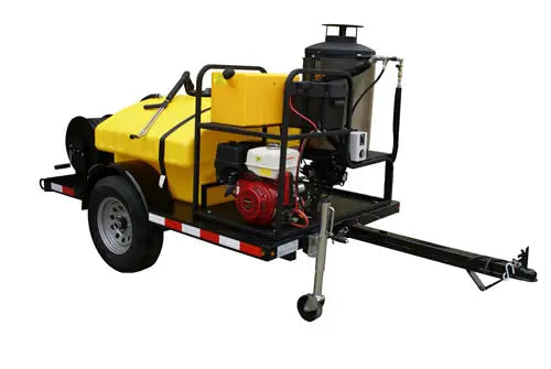 CAM Spray P00937 Economy Trailer Mounted Diesel Fired Gas Powered 4 gpm, 3000 psi Hot Water Pressure Washer