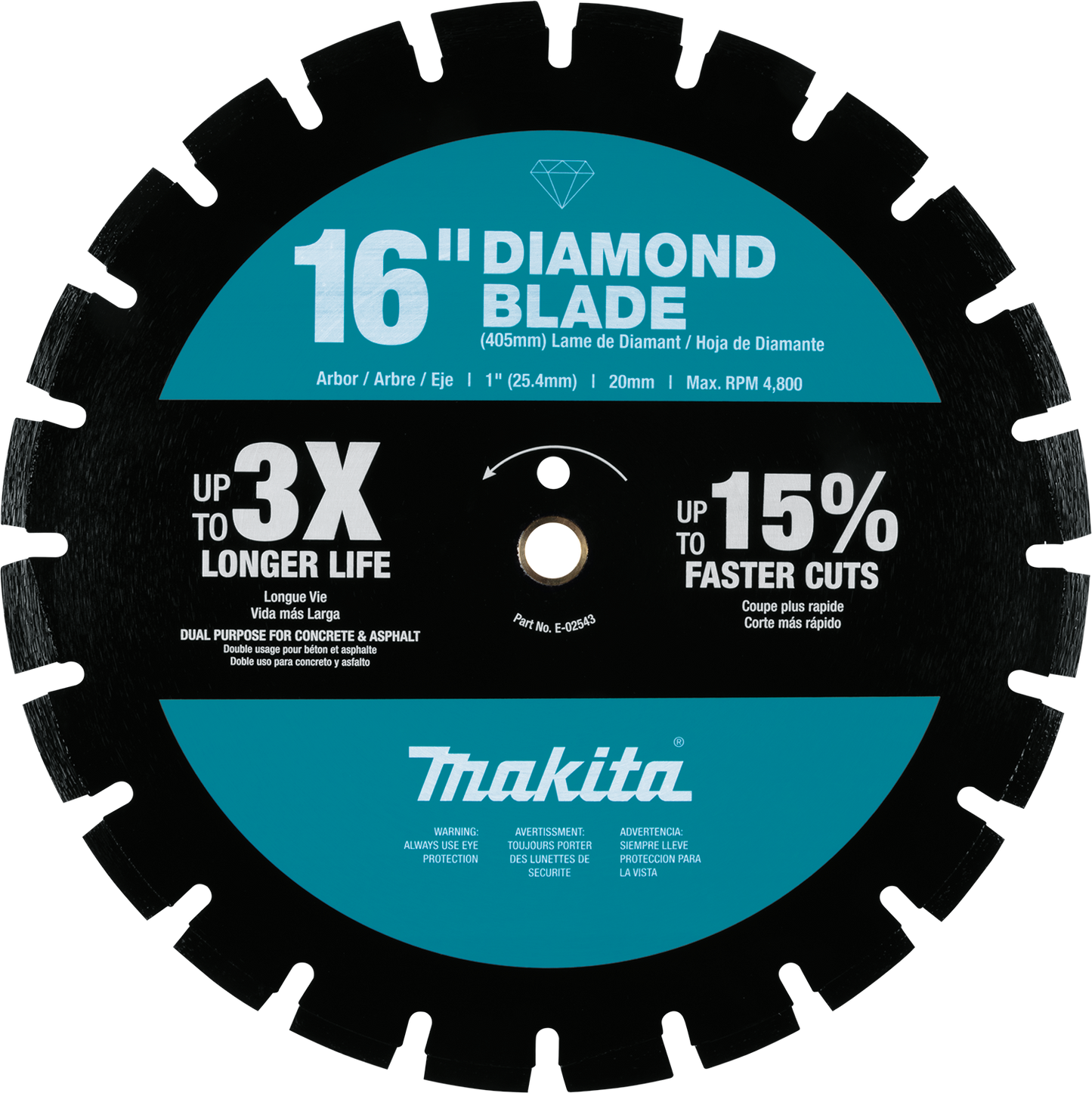 Makita E-02543 16" Diamond Blade, Segmented, Dual Purpose