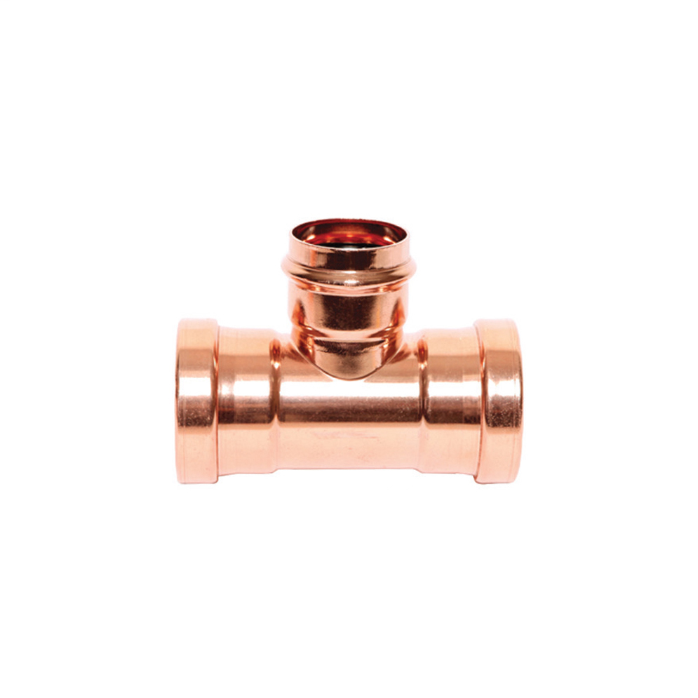 Everflow PCRT3014 3 x 1 1/4 x 3 Copper Tee, P x P x P, 3'' x 1-1/4'' x 3''