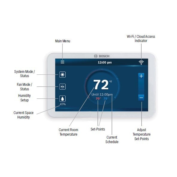 Bosch 8733948009 BCC100 Connected Smart Thermostat with Wi-Fi compatibility