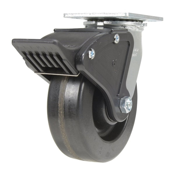 Vestil CST-VE-6X2PH-SWTB Phenolic Swivel With Total Brake Caster 6 In. Diameter x 2 In. Width 1200 Lb. Capacity Black