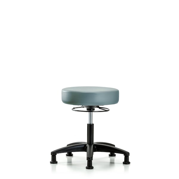 Blue Ridge Ergonomics VDHSO-RG-RG-8822 Rutledge Vinyl Stool without Back - Desk Height with Stationary Glides in Storm Supernova™ Vinyl