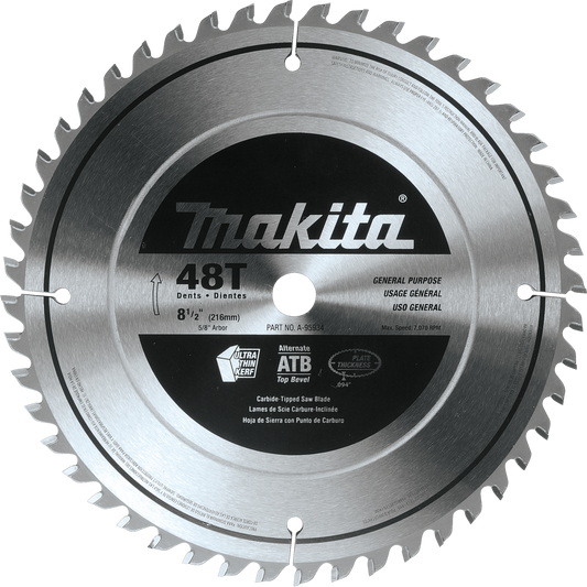 Makita A-95934 8‘1/2" 48T Carbide‘Tipped Miter Saw Blade