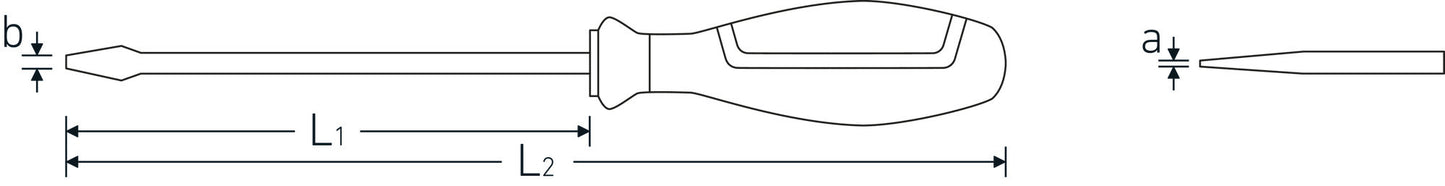 Stahlwille 46203055 4620 3 1,0X5,5X125 SCHLITZSCHRAUBENDREHER MIT DRALL-GRIFF Slotted Screwdriver Drall+