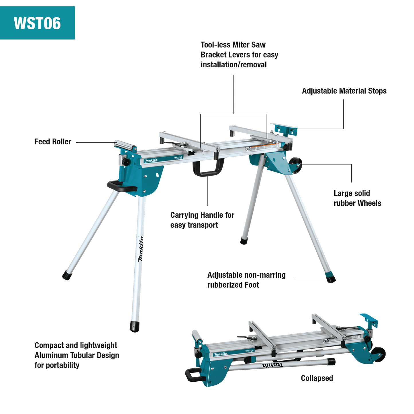 Makita WST06 Compact Folding Miter Saw Stand