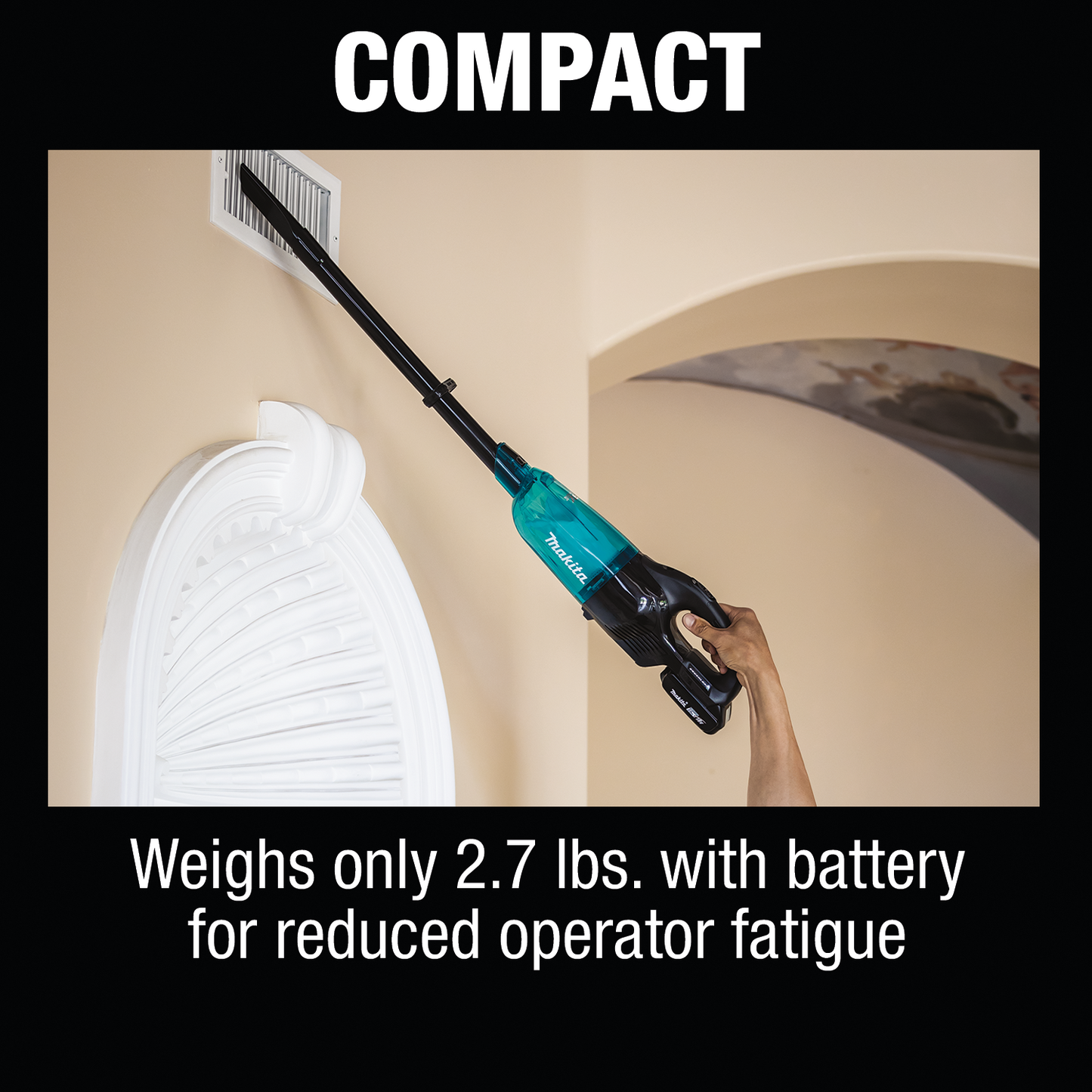 Makita XLC03R1BX4 18V LXT® Lithium‘ion Compact Brushless Cordless Vacuum Kit, Trigger w/ Lock (2.0Ah)