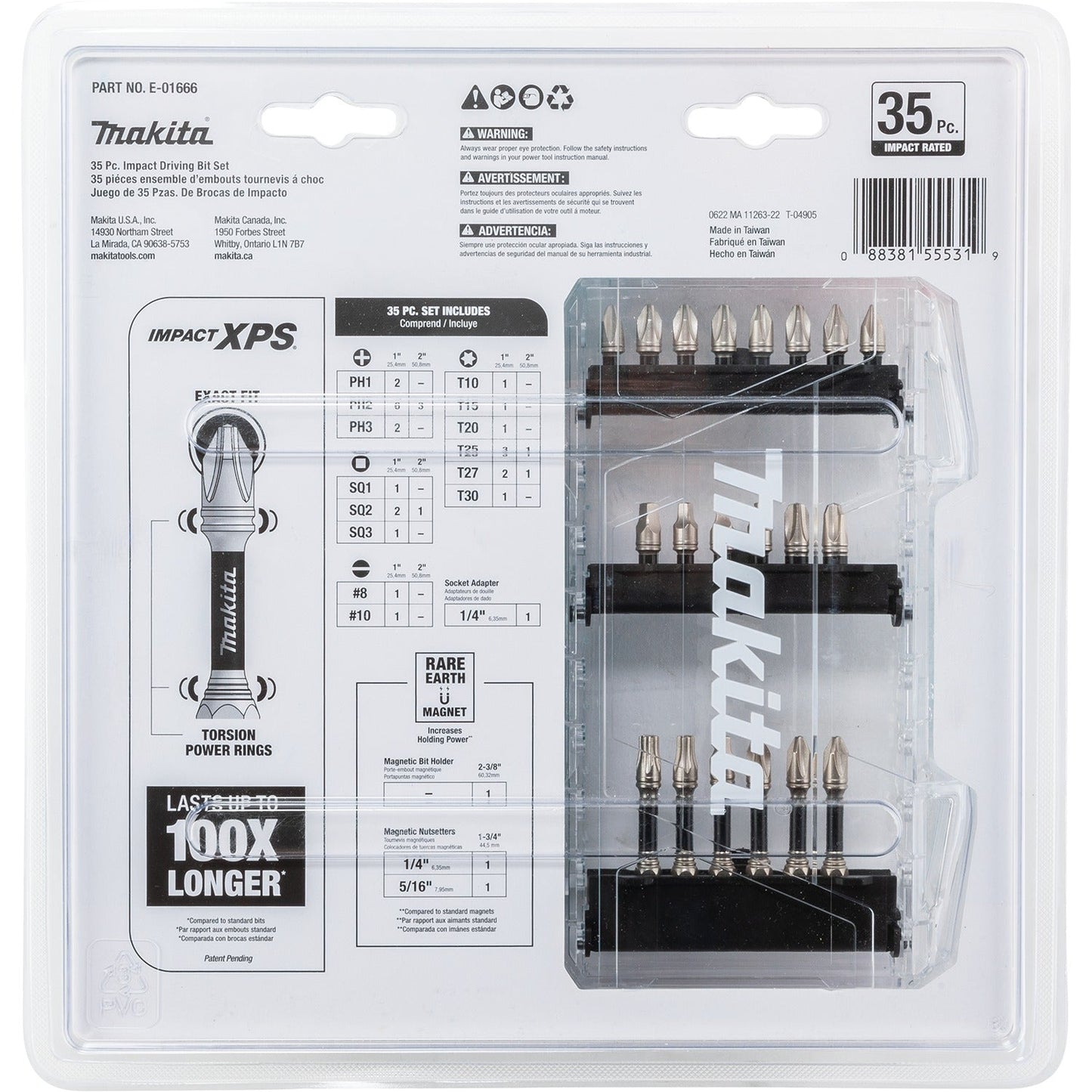 Makita E-01666 Impact XPS® 35 Pc. Impact Bit Set