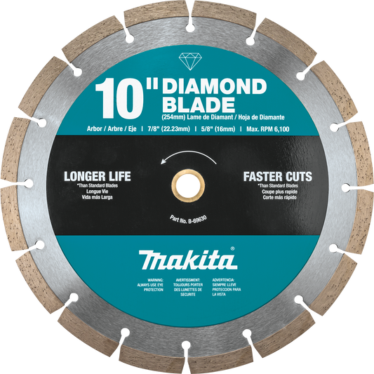 Makita B-69630 10" Diamond Blade, Segmented, General Purpose