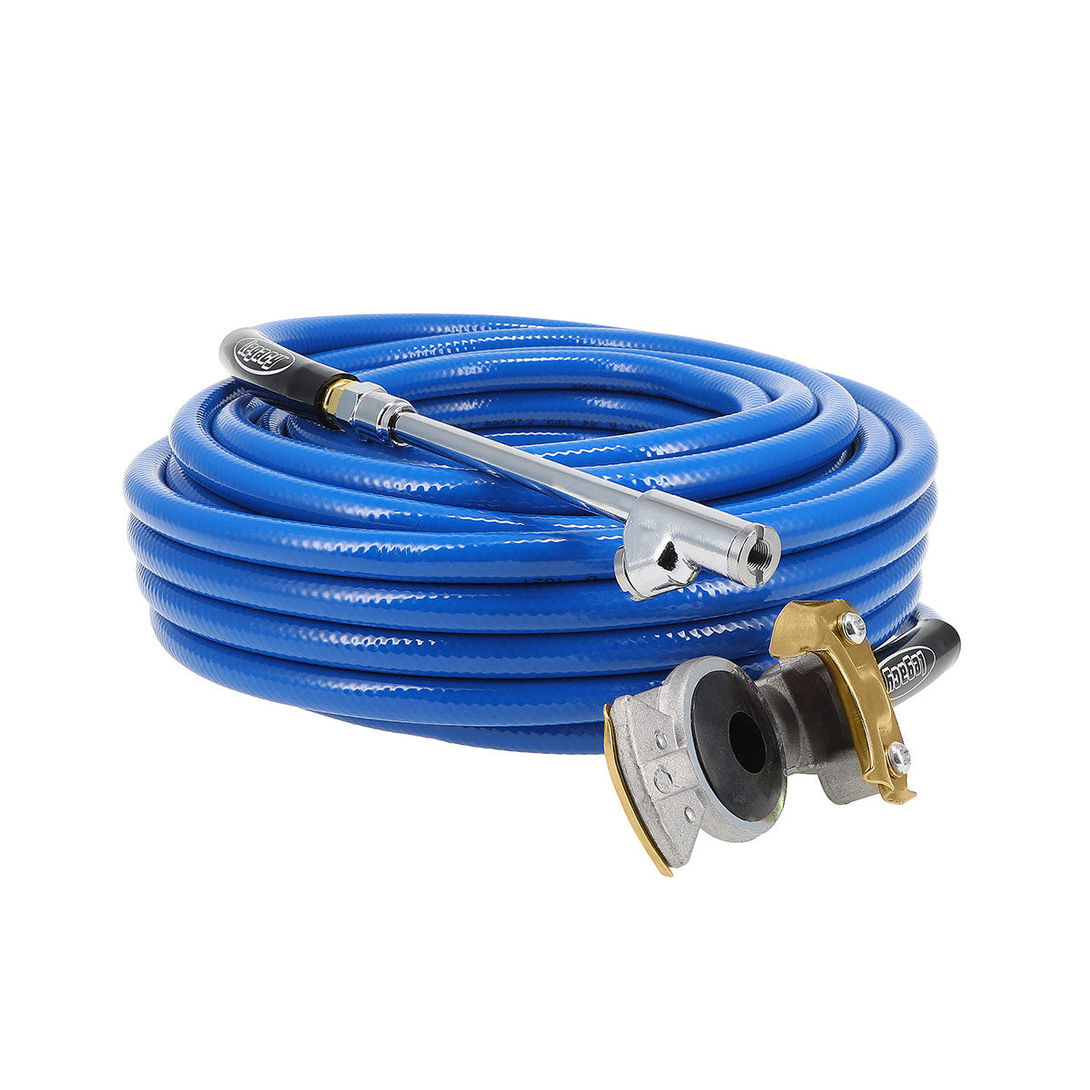 Workforce HGH2 Truck Tire Inflator Kit, 3-Piece, 3/8" x 50' PVC Hose, Glad-Hand Attachment, 30° Dual Angle and Straight-On Air Chuck