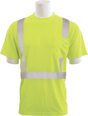 Delta Plus WEL62211HLMD 9006SEG Type R, Class 2 Birdseye Mesh Short Sleeve T-Shirt with Segmented Tape, Hi Viz Lime, MD