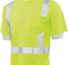 Delta Plus WEL61666HL7X 9006S Type R, Class 2 Birdseye Mesh Short Sleeve T-Shirt, Hi Viz Lime, 7X