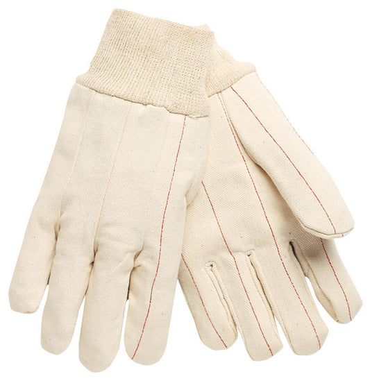 MCR Safety 9018C Double Palm Work Gloves 18 Ounce 100% Cotton Clute Pattern with Straight Thumb Knit Wrist (1 DZ)