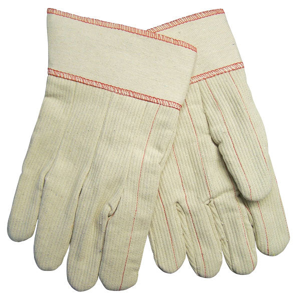 MCR Safety 9018CDPCS Double Palm Work Gloves 18 Ounce Corded Cotton Polyester Blend Clute Pattern with Straight Thumb Safety Cuff (1 DZ)