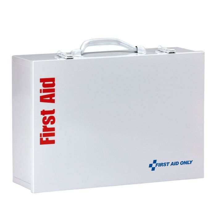 First Aid Only 90573 2 Shelf First Aid ANSI 2015 Class B+ Metal Cabinet, with Meds