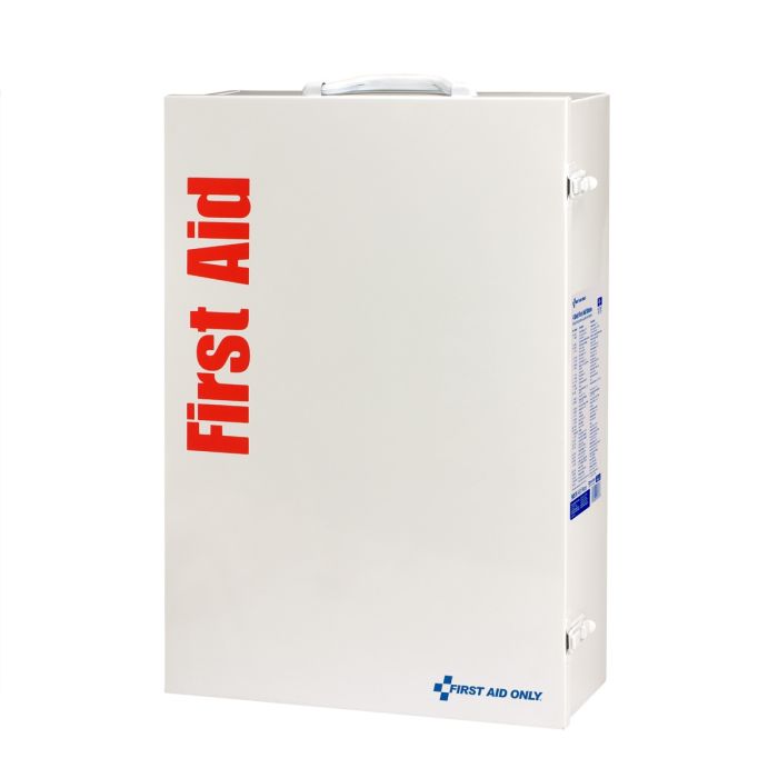 First Aid Only 90576 4 Shelf First Aid ANSI 2015 Class B+ Metal Cabinet, with Meds