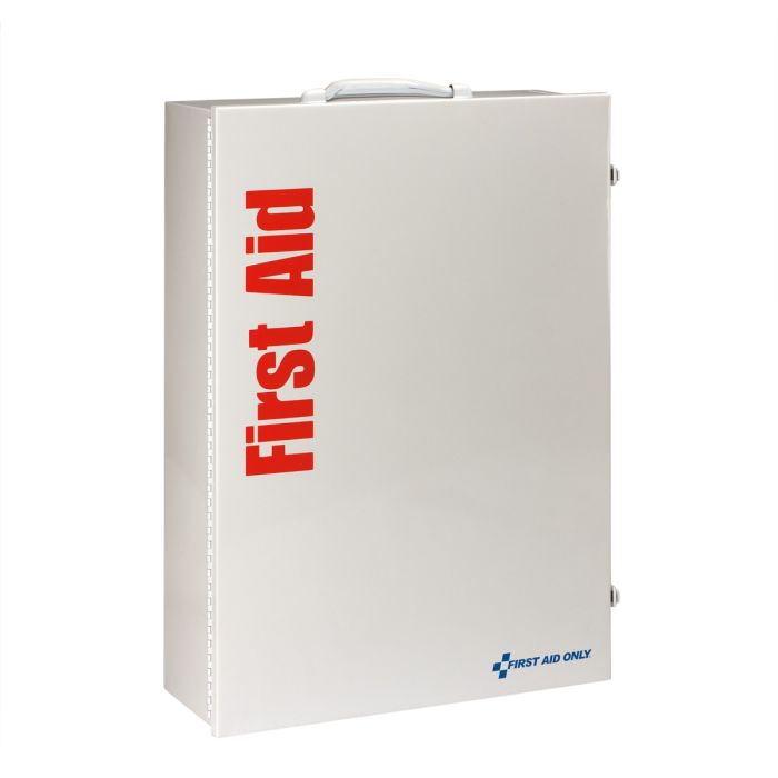 First Aid Only 90576 4 Shelf First Aid ANSI 2015 Class B+ Metal Cabinet, with Meds