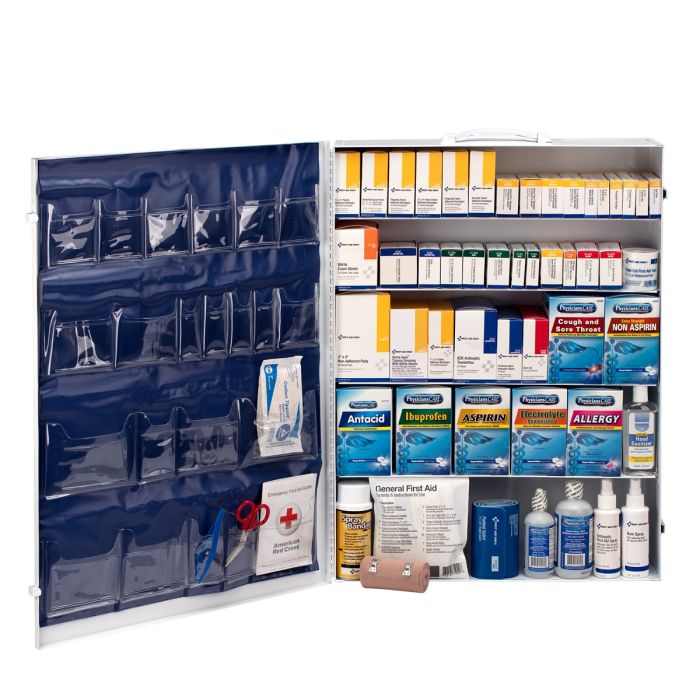 First Aid Only 90577 5 Shelf First Aid ANSI 2015 Class B+ Metal Cabinet, with Meds