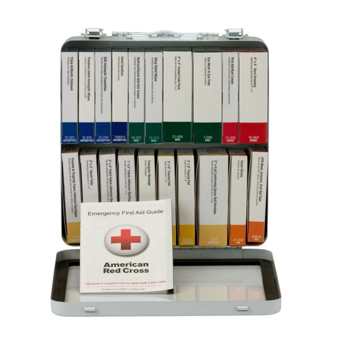 First Aid Only 90600 24 Unit First Aid Kit, ANSI 2015 Class A+,  Metal Case