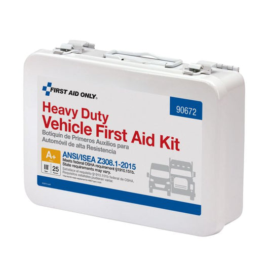 First Aid Only 90672 25 Person Vehicle ANSI 2015 Class A+ First Aid Kit, Metal Case