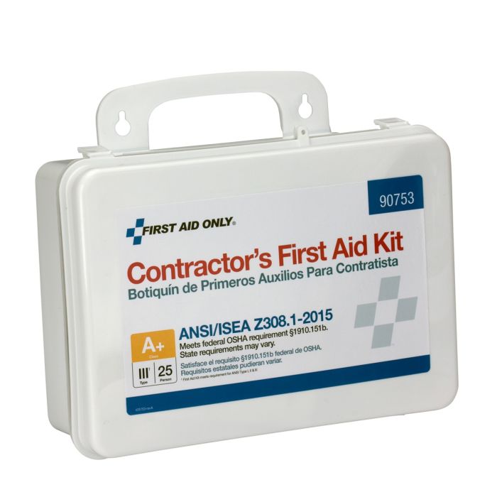 First Aid Only 90753 25 Person Contractor ANSI 2015 Class A+ First Aid Kit, Plastic Case